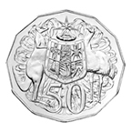 Australian fifty cent coin