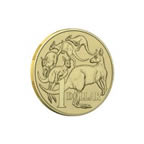 Australian one dollar coin front