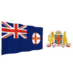 New South Wales flag & crest