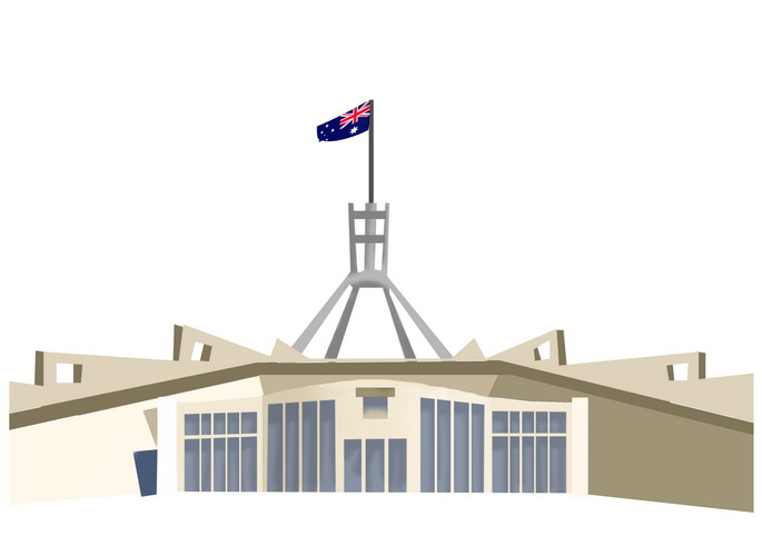 australian parliament house clipart with trees