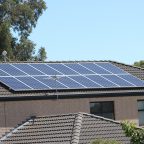 Solar panels on rooftop