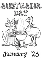Australia Day colouring PDF