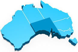 Map of Australia showing SA