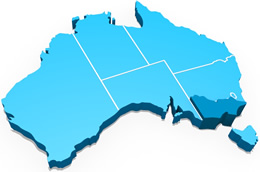 Map of Australia showing Vic