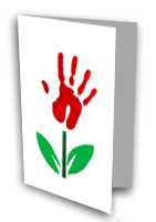 Hand-print tulip card PDF