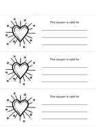 Coupon template - Heart PDF