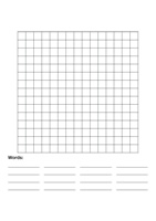 Find-a-word - 15x15 grid PDF