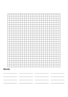 Find-a-word - 25x25 grid PDF