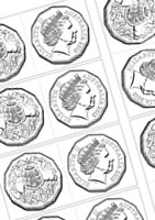 Australian coin templates PDF